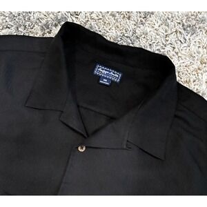 NWOT Men's 6XB Indigo Smith Outfitters Black Shirt - Wood Buttons